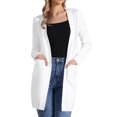 thumbnail image 1 of DARING DIVA Long Sweater Lightweight Knit Cardigans XL White, 1 of 6