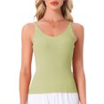 thumbnail image 1 of DARING DIVA Loungewear Sleeveless V Neck Cami Solid Casual Tops S Green, 1 of 7