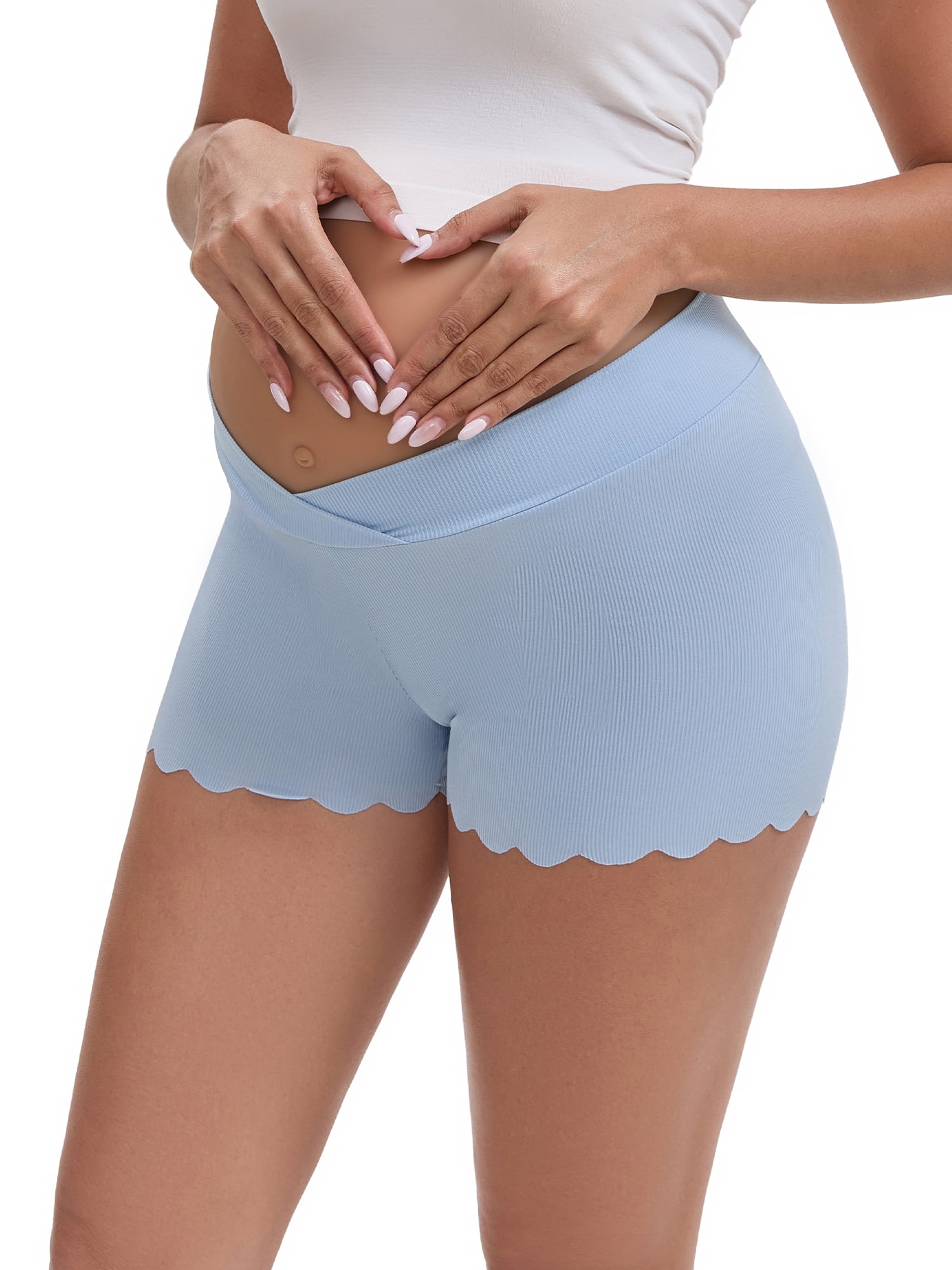 DARING DIVA Maternity Shaping Shorts Underwear Postpartum Boyshorts M Blue