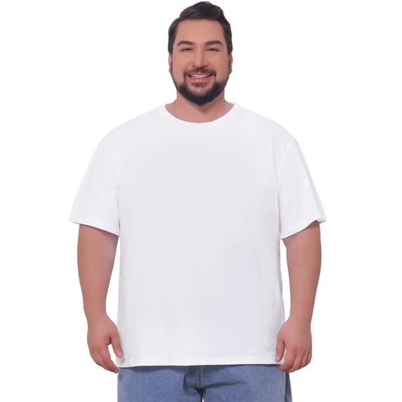 DARING DIVA Men's 100% Cotton Short Sleeves T-Shirt 3XL White