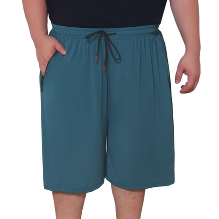 DARING DIVA Men's Big Tall Athletic Shorts with Zipper Pockets XL Blue