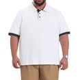thumbnail image 1 of DARING DIVA Men's Big Tall Business Short Sleeve Office Knitted Golf Shirts XL White, 1 of 7