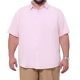 thumbnail image 1 of DARING DIVA Men's Big and Tall Business Dress Shirt with Chest Pocket 3XL Pink, 1 of 7