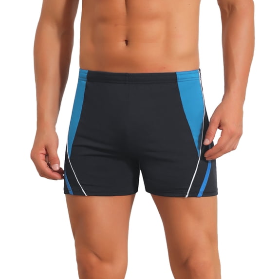 DARING DIVA Men's Block Swimwear Adjustable Drawstring Pool Swimming Shorts 32 Blue