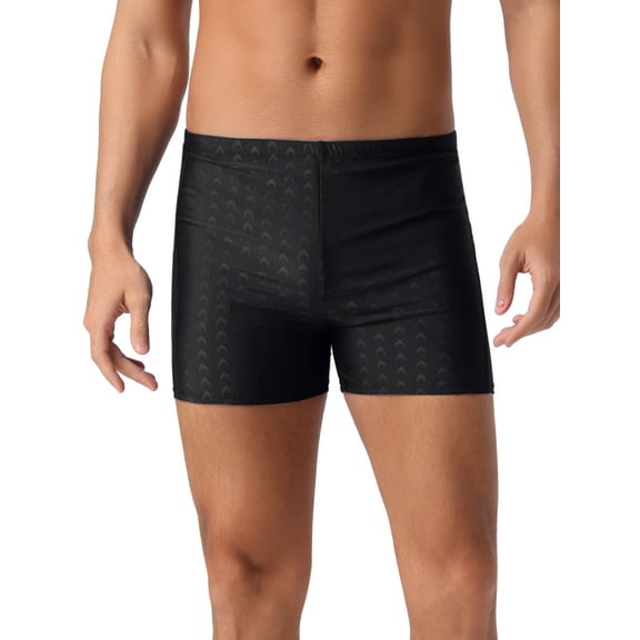 DARING DIVA Men's Casual Summer Solid Color Swimming Training Swim Trunks 28 Black