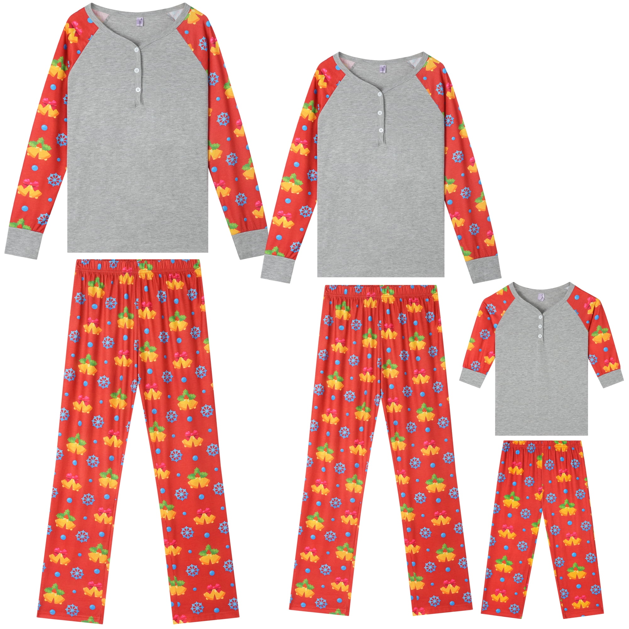 DARING DIVA Men's Christmas Family Long Sleeve Pajama Sets XL Red