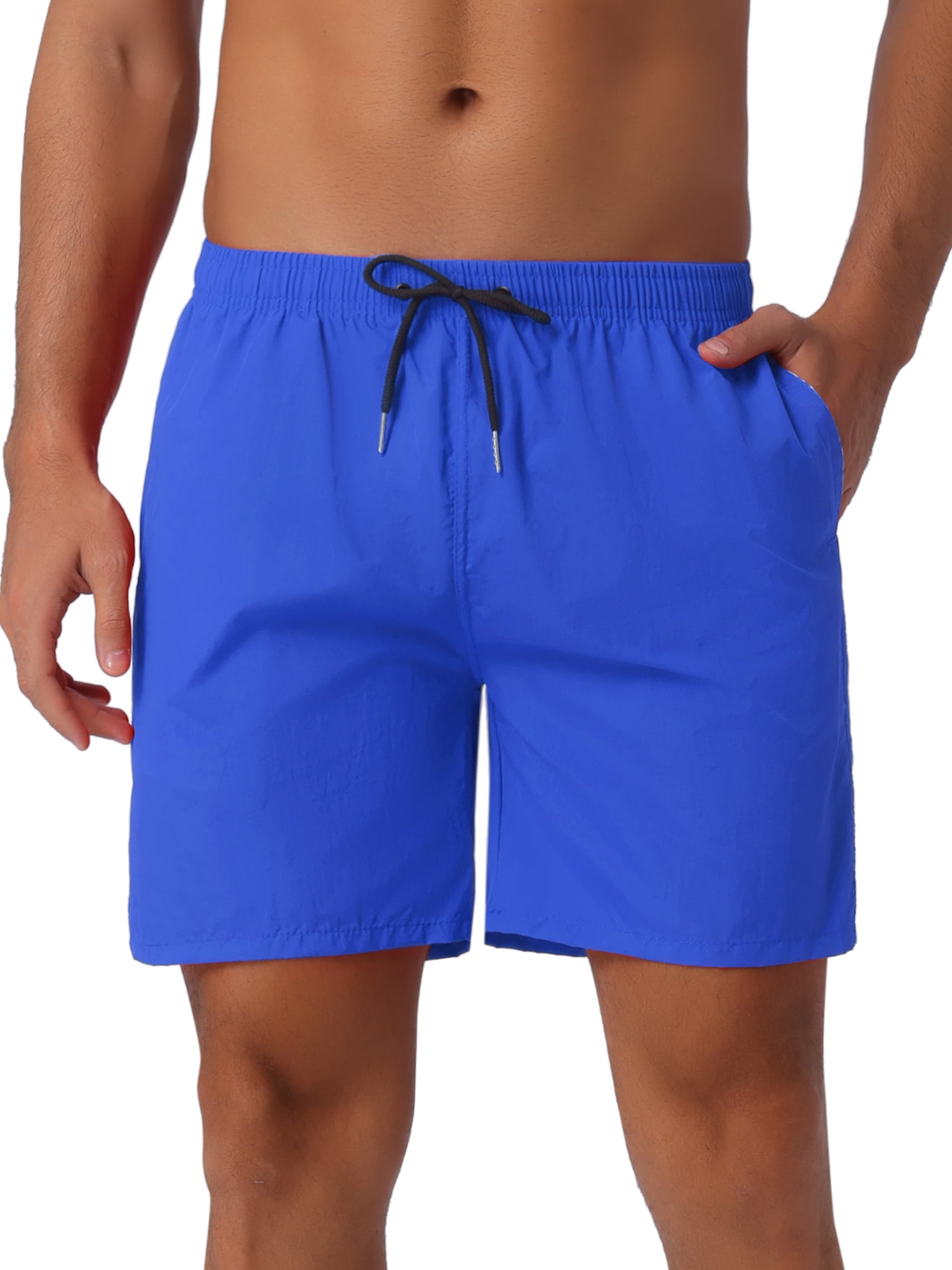 DARING DIVA Men's Elastic Waist Drawstring Surfing Board Shorts 30 Blue