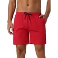 thumbnail image 1 of DARING DIVA Men's Elastic Waist Drawstring Surfing Board Shorts 30 Red, 1 of 6