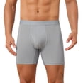 thumbnail image 1 of DARING DIVA Men's Elastic Waistband Soft Mid-Waisted Solid Underwear 30 Light Gray, 1 of 7
