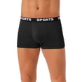 thumbnail image 1 of DARING DIVA Men's Lightweight Short Leg Stretch Boxer Briefs 28 Black, 1 of 6