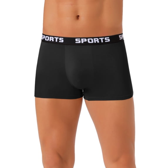 DARING DIVA Men's Lightweight Short Leg Stretch Boxer Briefs 28 Black