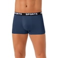 thumbnail image 1 of DARING DIVA Men's Lightweight Short Leg Stretch Boxer Briefs 36 Navy Blue, 1 of 6