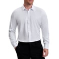 thumbnail image 1 of DARING DIVA Men's Point Collar Long Sleeve Button Down Formal Shirts XL White, 1 of 7