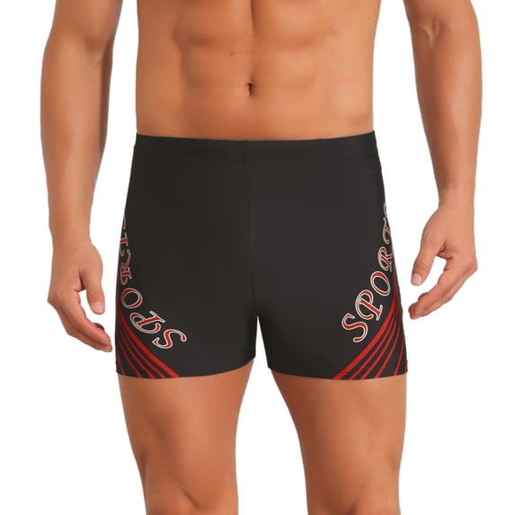 DARING DIVA Men's Printed Swimming Shorts Stretch Waist Surfing Board Shorts 36 Red