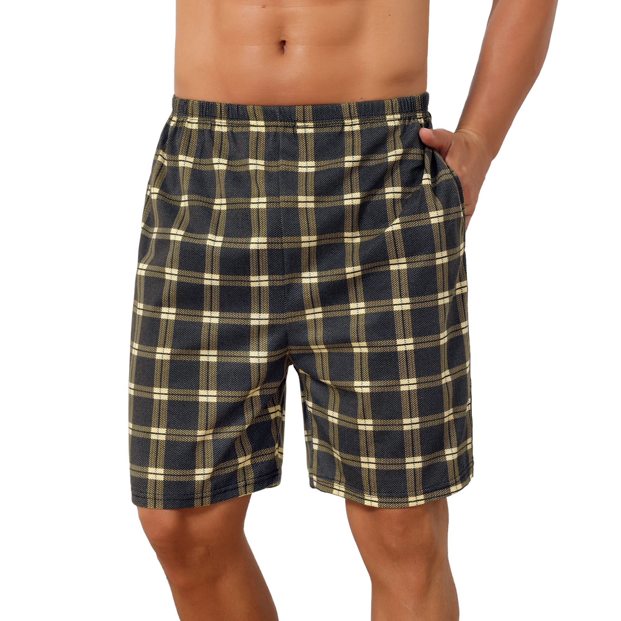 DARING DIVA Men's Soft Elastic Waist Lounge Pajama Shorts 28 Dark Gray