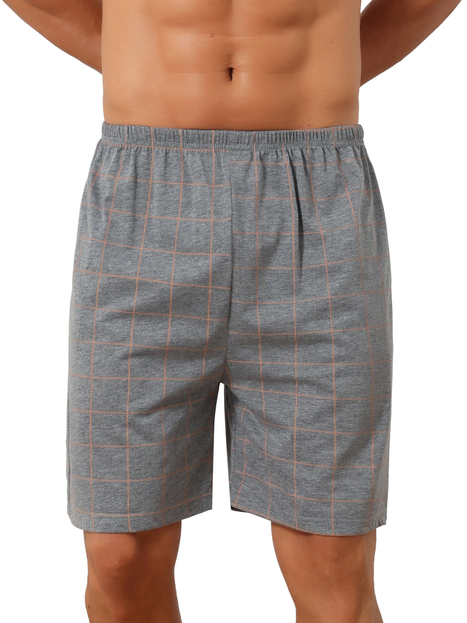 DARING DIVA Men's Soft Elastic Waist Lounge Pajama Shorts 34 Gray