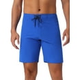 thumbnail image 1 of DARING DIVA Men's Solid Color Drawstring Waist Board Shorts 32 Blue, 1 of 6