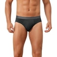 thumbnail image 1 of DARING DIVA Men's Solid Elastic Waist Smooth Soft Breathable Sports Underwear 34 Black, 1 of 6