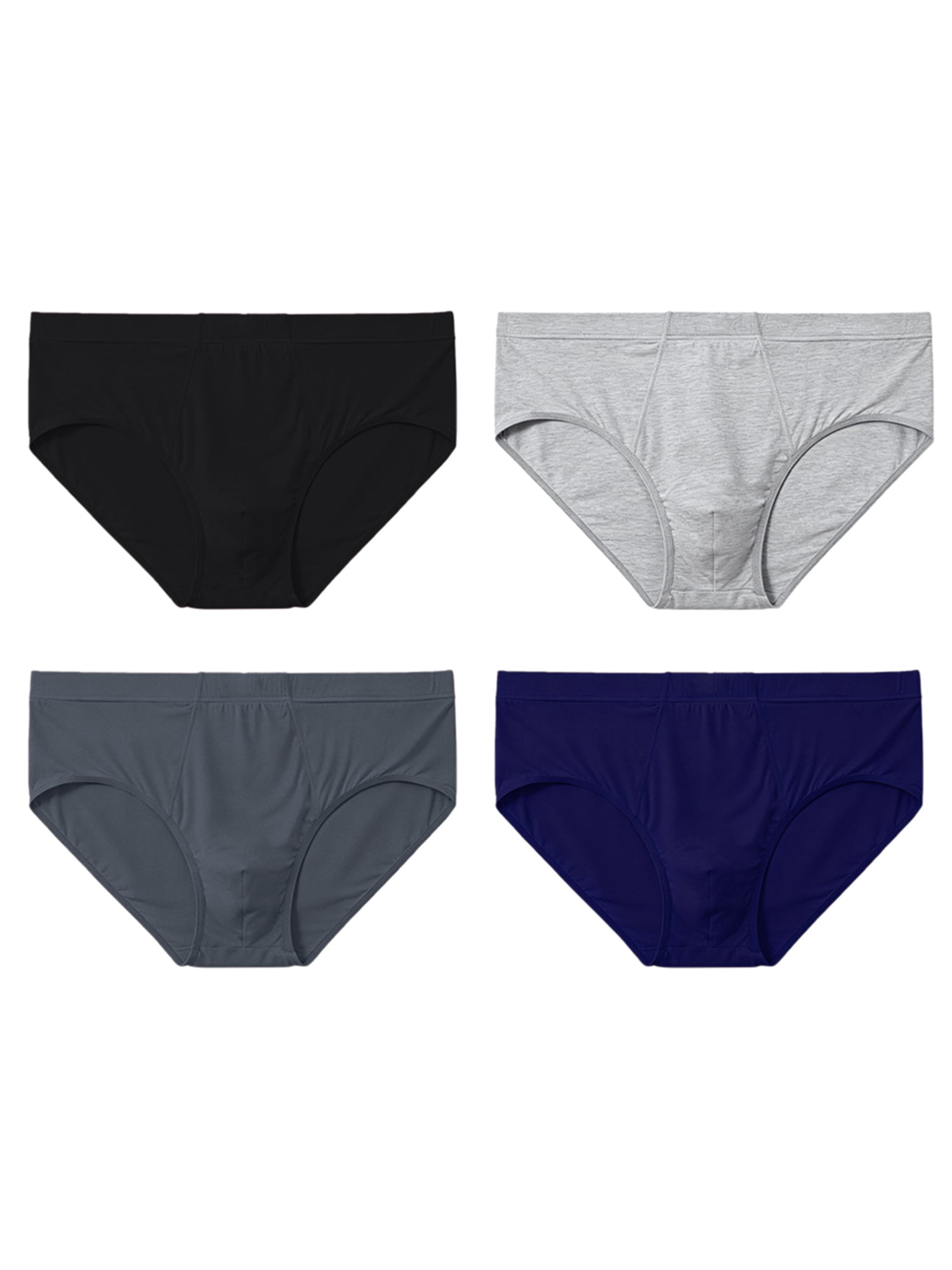 DARING DIVA Men's Solid Knitted Underwear 30 1 Dark Blue 1 Black 1 Dark Gray 1 Light Gray