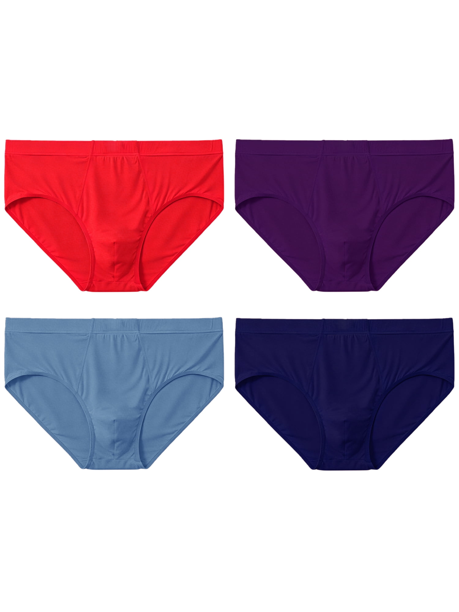 DARING DIVA Men's Solid Knitted Underwear 30 1 Dark Blue 1 Red 1 Purple 1 Blue