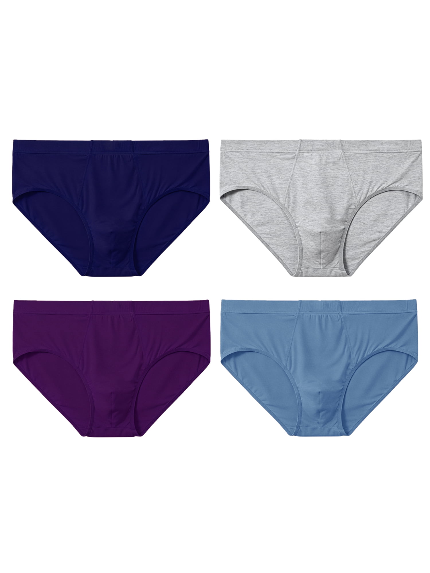 DARING DIVA Men's Solid Knitted Underwear 34 1 Dark Blue 1 Blue 1 Light Gray 1 Purple