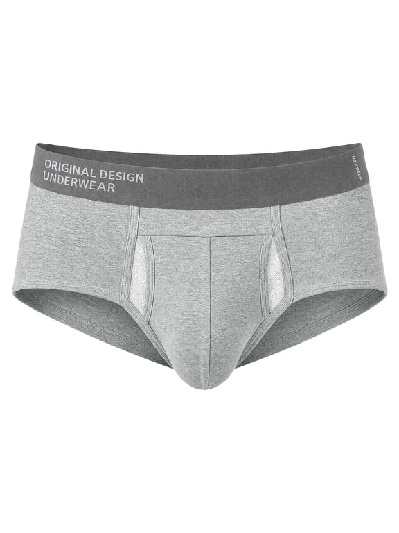 Men's Solid Stretch Waistband Soft Comfortable Boxer Briefs 32 Light Gray