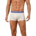 thumbnail image 1 of DARING DIVA Men's Comfortable Striped Stretch Waistband Boxer Underwear 34 Light Gray, 1 of 6