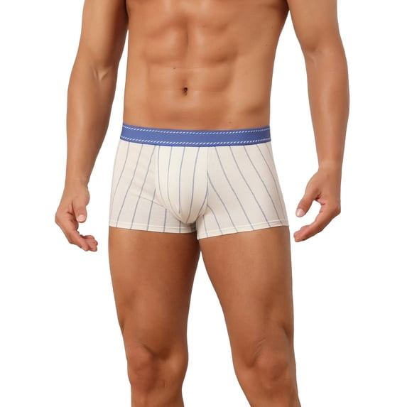 DARING DIVA Men's Comfortable Striped Stretch Waistband Boxer Underwear 34 Light Gray