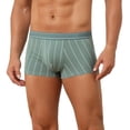 thumbnail image 1 of DARING DIVA Men's Comfortable Striped Stretch Waistband Boxer Underwear 38 Green, 1 of 6