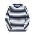 thumbnail image 1 of DARING DIVA Men's Striped Sweatshirts  Stripes Long Sleeve Casual T-Shirt XL Navy White, 1 of 6