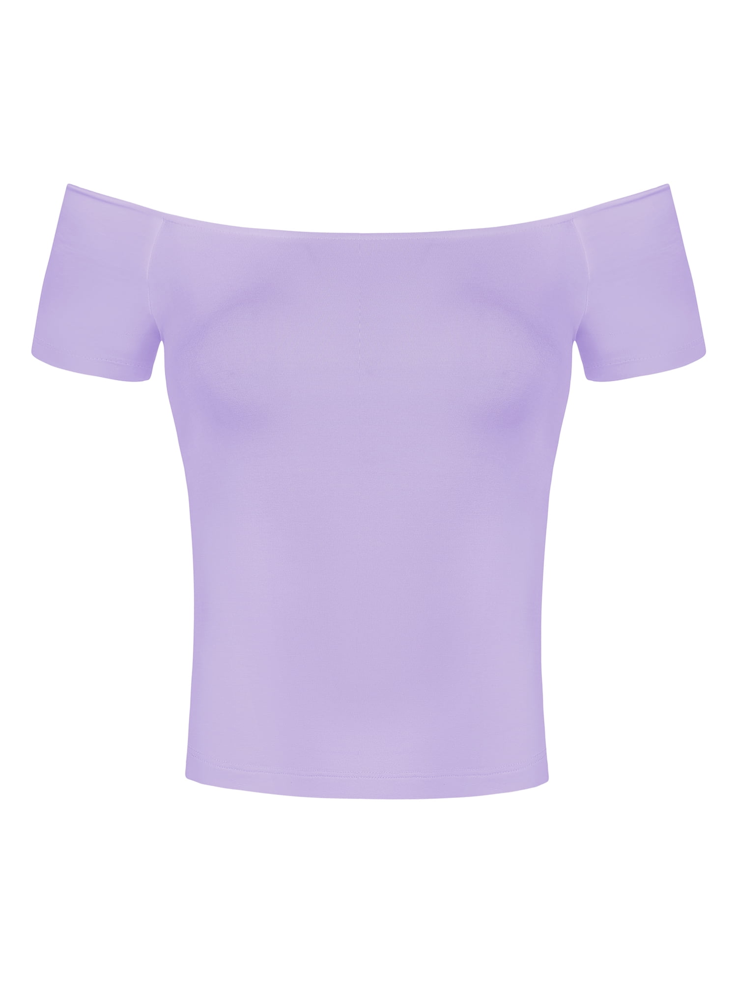 DARING DIVA Off Shoulder Crop Top XS Lavender