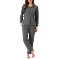 thumbnail image 1 of DARING DIVA Pajamas Set Winter Fleece Warm Long Sleeve Sleepwear M Black, 1 of 7