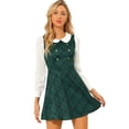 thumbnail image 1 of DARING DIVA Plaid Peter Pan Collar Mini A-Line Dress XS Green, 1 of 6