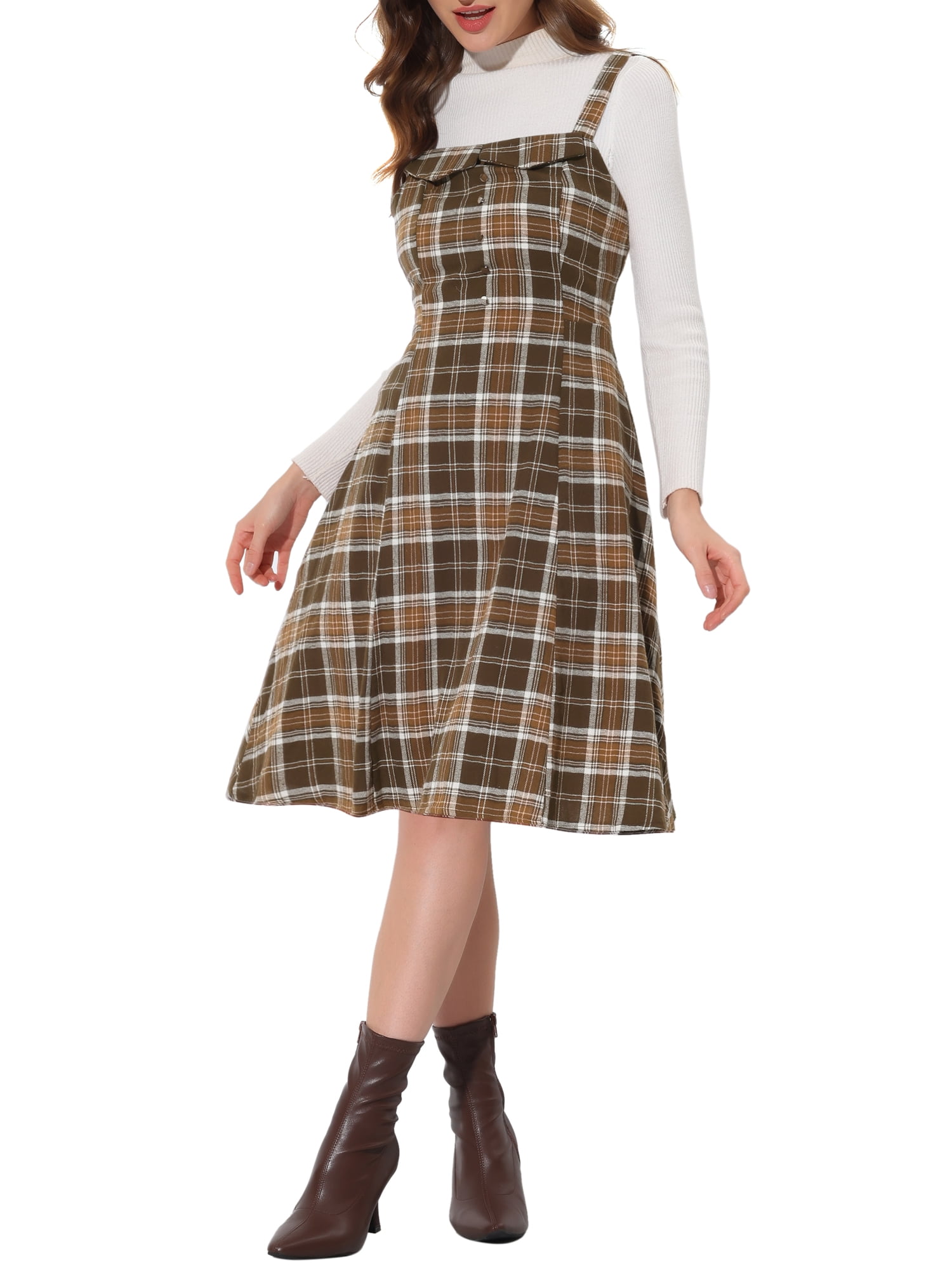 blue dress for baby girl Luli & Me Girls Red Holiday Plaid A-Line Dress 4 main image 1