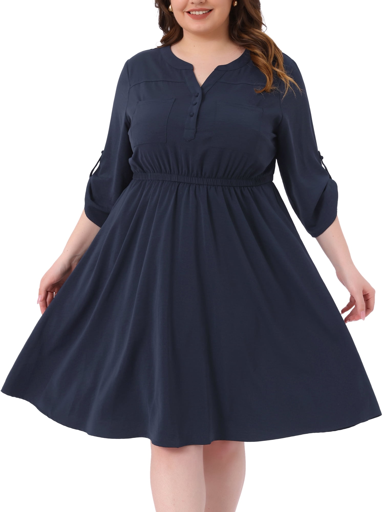 plus size navy blue dress shirt Yours Women's Plus Size Navy Blue Ribbed Shirt Size 18-20