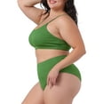 thumbnail image 1 of DARING DIVA Plus Size Two Piece Swimsuit for Women Scoop Neck 3X Green, 1 of 5