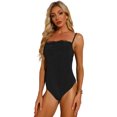 thumbnail image 1 of DARING DIVA Ruch Lace Bodysuit Square Neck Bodysuits XS Black, 1 of 5