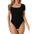 thumbnail image 1 of DARING DIVA Scoop Neck Slim Fit Ribbed Knit Sweater Tops XL Black, 1 of 6