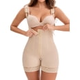 thumbnail image 1 of DARING DIVA Shapewear Tummy Control Compression Bodysuit with Zipper Crotch L Beige, 1 of 6