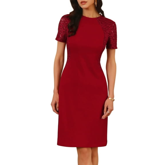 DARING DIVA Short Sleeve Cocktail Wedding Guest Bodycon Dress 2XL Burgundy