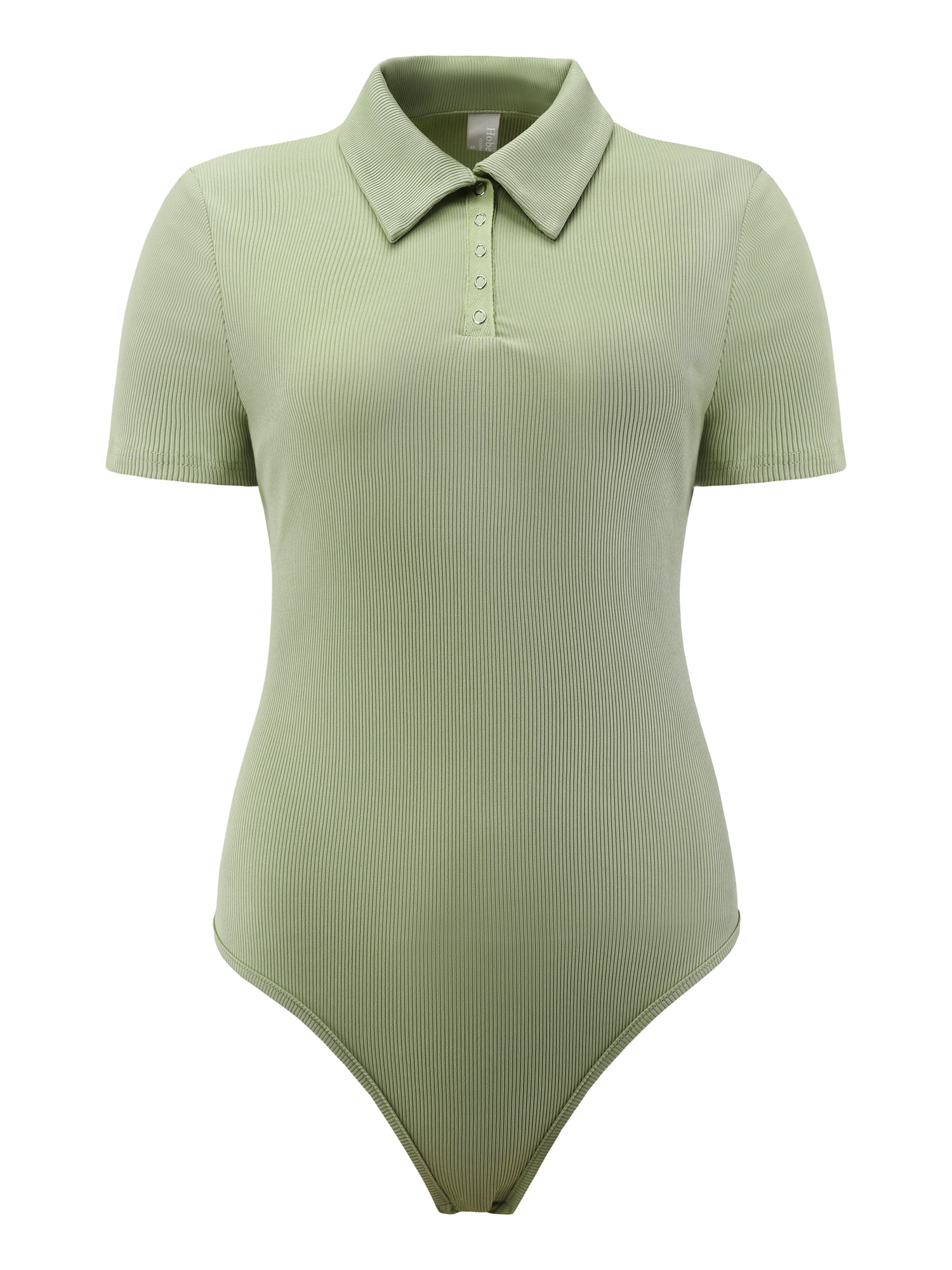 DARING DIVA Short Sleeve Stretch Polo Shirt Body Suit 2XL Green