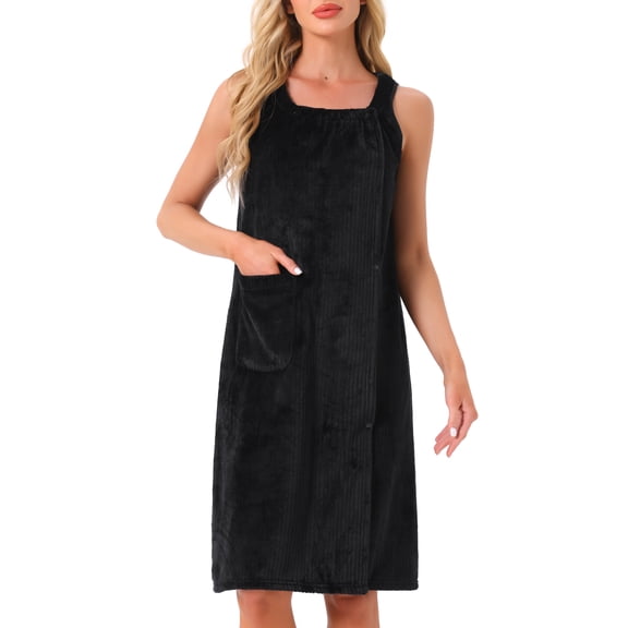 DARING DIVA Shower Wrap Towel Cover Up Bathrobe Around Towel XS Black