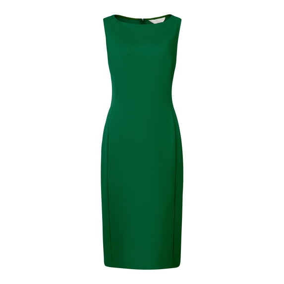 DARING DIVA Sleeveless Sheath Boat Neck Pencil Dress XL Dark Green