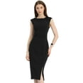 thumbnail image 1 of DARING DIVA Slim Fit Sleeveless Work Dress XS Black, 1 of 6