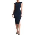 thumbnail image 1 of DARING DIVA Slim Fit Sleeveless Work Dress XS Navy Blue, 1 of 6
