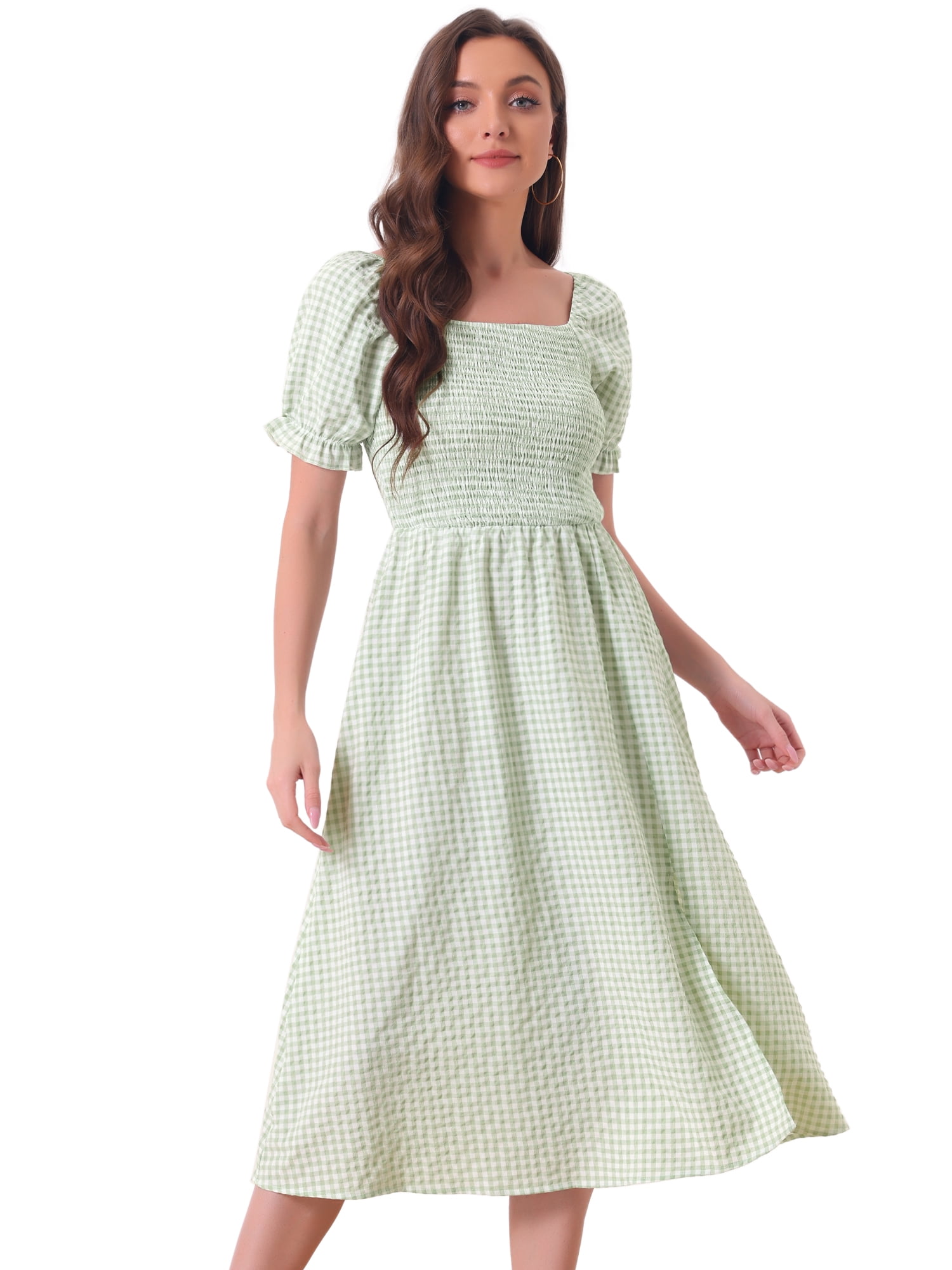 green emerald velvet dress Checking All The Boxes Olive Gingham Dress, X-Large - The Mint Julep Boutique