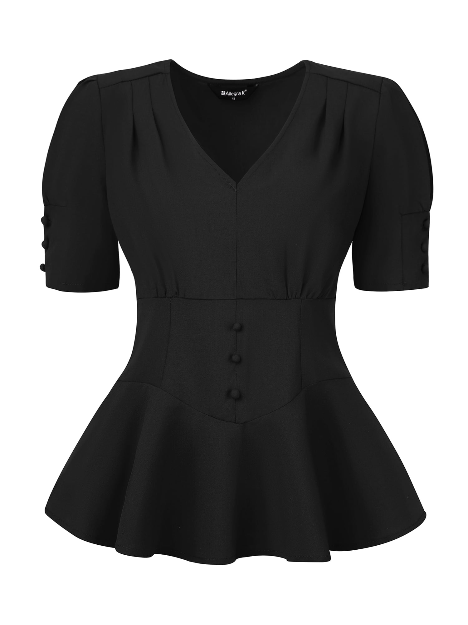 DARING DIVA Steampunk Lace-up Vintage Top Blouse XS Black