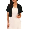 thumbnail image 1 of DARING DIVA Women's Formal Cocktail Wedding Sequin Bolero Shrug S Black, 1 of 6