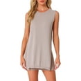 thumbnail image 1 of DARING DIVA Tank Top Lounge Set Sleeveless Stretchy Knit 2 Piece Outfits L Khaki, 1 of 6