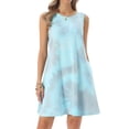 thumbnail image 1 of DARING DIVA Tie Dye Tank Dress Sleeveless Pockets Dress Large Tie Dye Grey Green, 1 of 8